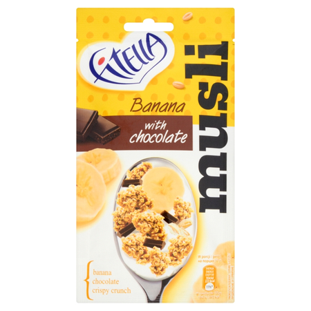Musli Fitella Bananowe z Kawałkami Czekolady 50G